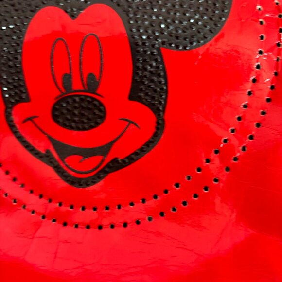 Mickey Mouse Disney Red Bedazzled Red Patent Leather Tote Bag - Picture 11 of 12